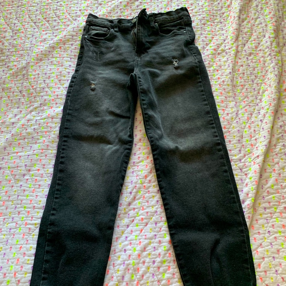 High wasted straight jeans